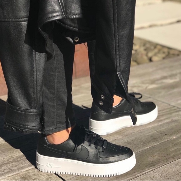 Nike Shoes - NWT Nike Air Force 1 upstep Black Leather